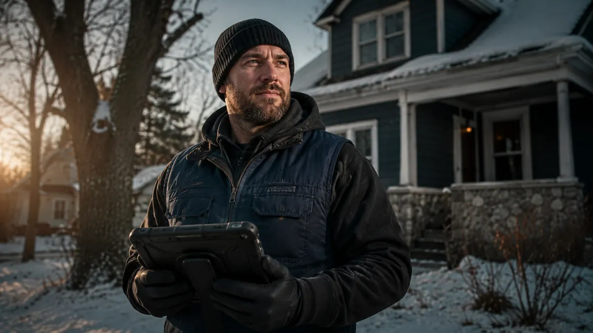 A SewerScopeMN certified inspector ready for a Minnesota home visit